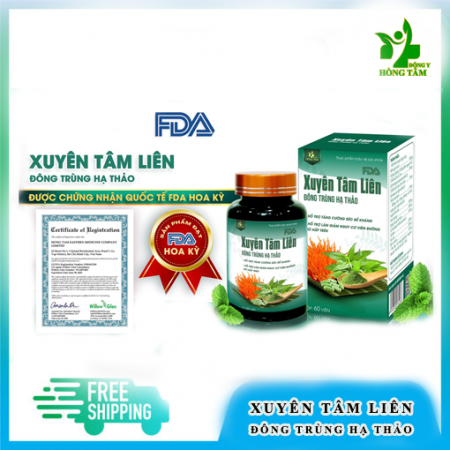 Xuyên Tâm Liên - Đông Trùng Hạ Thảo ( HỘP 60 VIÊN)